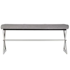 Ornelas Metal Base Linen Bench Gray - Inspire Q 10 Ornelas Metal Base Linen Bench Gray - Inspire Q -Nexera Furniture Store GUEST 42154e77 0963 438b 8af8 e03995d9016b