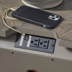 Signature Design By Ashley Ardenfield Three Drawer Night Stand With USB Ports, Light Brown -Nexera Furniture Store GUEST 42bd767a 4b19 490f a948 e4f95debe49a