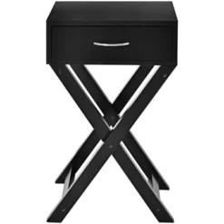 Tangkula 2PCS Modern Versatile Nightstand X-shape Wooden End Table With Drawer Accent Side Table For Bedroom Black/White 15 Tangkula 2PCS Modern Versatile Nightstand X-shape Wooden End Table With Drawer Accent Side Table For Bedroom Black/White -Nexera Furniture Store GUEST 42d44699 f10e 4a30 96ab 2395c0b7cbd0