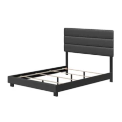 Caprice Faux Leather Channel Upholstered Platform Bed - Eco Dream -Nexera Furniture Store GUEST 4320fe37 ca98 4269 a08e f29065ea6a0e