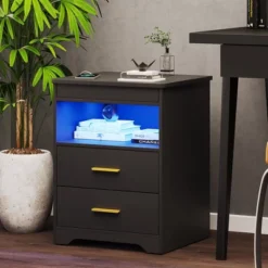 Fredees Night Stand With Drawer, Charging Bedside Table With USB & Type-C Port, LED Nightstand With Human Sensor Light. 14 Fredees Night Stand With Drawer, Charging Bedside Table With USB & Type-C Port, LED Nightstand With Human Sensor Light. -Nexera Furniture Store GUEST 4433f321 f6da 4759 b038 7cb333bed3c8