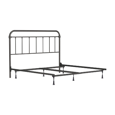 King Kirkland Metal Headboard With Frame Aged Pewter - Hillsdale Furniture 10 King Kirkland Metal Headboard With Frame Aged Pewter - Hillsdale Furniture - Image 8