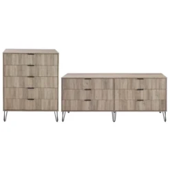 Manhattan Comfort Dumbo 2pc Modern 5 Drawer Dresser And 6 Drawer Double Dresser Set -Nexera Furniture Store GUEST 4584c5a9 dd36 4db6 8568 3f26eaff5ff4