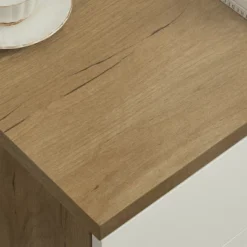 Modern 6 Drawer Dresser With Solid Wood Legs And Handles, White + Oak - ModernLuxe -Nexera Furniture Store GUEST 467f1fe1 00dc 4a61 98e8 dd41486002c9