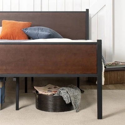 Tucker Bamboo And Metal Platform Bed Frame With Headboard And Footboard Brown - Zinus 4 Tucker Bamboo And Metal Platform Bed Frame With Headboard And Footboard Brown - Zinus - Image 2