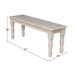 Farmhouse Bench - Unfinished - International Concepts -Nexera Furniture Store GUEST 47b43842 ef3f 49f9 a17b b3e9160f5342