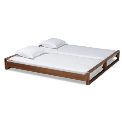 King Klara Wood Expandable Bed Frame Walnut - Baxton Studio 3 King Klara Wood Expandable Bed Frame Walnut - Baxton Studio