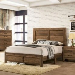 2pc Queen Quail Transitional Bedroom Set Rustic Light Walnut - HOMES: Inside + Out -Nexera Furniture Store GUEST 4876e503 ee4e 4e42 a639 22a2e106d31e