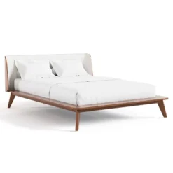 HOMES: Inside + Out 3pc Full Riverstone Mid-Century Boucle Platform Bedroom Set With 2 Nightstands Walnut -Nexera Furniture Store GUEST 4984d3b7 3d11 43cf a521 56963ed512a5