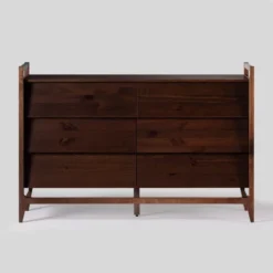 Mid-Century Modern Solid Wood Paneled 6 Drawer Dresser - Saracina Home -Nexera Furniture Store GUEST 49a2c600 8b8b 46e6 9e77 d65884fb7861