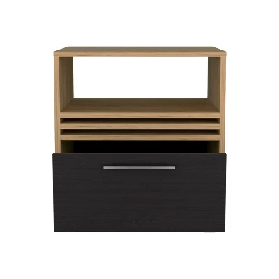 Sapphtopaz Modern Nightstand With Drawer And Open Shelf Wood Side Table With Handle And Legs Night Stand For Bedroom, Living Room 8 Sapphtopaz Modern Nightstand With Drawer And Open Shelf Wood Side Table With Handle And Legs Night Stand For Bedroom, Living Room - Image 6