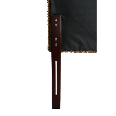 King Estern Banana Leaf Panel Headboard Dark Brown - Summerland Home 4 King Estern Banana Leaf Panel Headboard Dark Brown - Summerland Home - Image 2