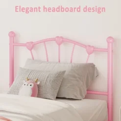 Garvee Twin Bed Frame For Girls, Metal Twin Size Bed Frame With Sweet Heart-Shape Headboard And Footboard, No Box Spring Needed, Easy Assembly -Nexera Furniture Store GUEST 49d9f973 eb08 4364 a97f 1e1ac2312452