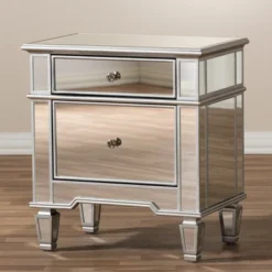 Sussie Hollywood Regency Glamour Style Mirrored 2 - Drawer Nightstand - Baxton Studio 15 Sussie Hollywood Regency Glamour Style Mirrored 2 - Drawer Nightstand - Baxton Studio -Nexera Furniture Store GUEST 4a286267 68e3 4a3a ad2c d8ba3652f0d5