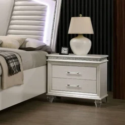 2pc Granite Nightstand And Chest Set Pearl White - HOMES: Inside + Out -Nexera Furniture Store GUEST 4ac1ce96 df83 483f a1dd 6bfb17625965