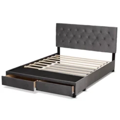 Caronia Velvet Upholstered 2 Drawer Platform Storage Bed - Baxton Studio -Nexera Furniture Store GUEST 4afc0997 2eea 4f59 8e84 5a8560850bec