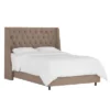 Arlette Nail Button Tufted Wingback Bed In Velvet - Skyline Furniture