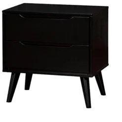Sapphtopaz Modern Nightstand With 2 Drawers And Recessed Handle Bedside Table With Wood Round Tapered Legs Night Stand For Bedroom, Living Room -Nexera Furniture Store GUEST 4c387a2f ce9d 4c06 af1c bec7764b4b70