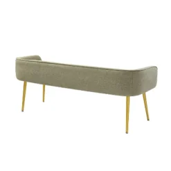 Emilio Modern 55.25" Wide Upholstered Low Back Bench With Sturdy Golden Metal Tapered Leg| ARTFUL LIVING DESIGN 20 Emilio Modern 55.25" Wide Upholstered Low Back Bench With Sturdy Golden Metal Tapered Leg| ARTFUL LIVING DESIGN -Nexera Furniture Store GUEST 4cfcdfc5 75c5 4bc4 af34 be1d67beff99