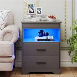 Fredees Night Stand With Drawer, Charging Bedside Table With USB & Type-C Port, LED Nightstand With Human Sensor Light. 19 Fredees Night Stand With Drawer, Charging Bedside Table With USB & Type-C Port, LED Nightstand With Human Sensor Light. -Nexera Furniture Store GUEST 4db43124 d84f 4c18 8000 6de4735afdf4