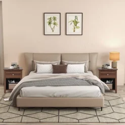 Costway Nightstand Bedside Table With Drawer & Open Shelf For Living Room Bedroom Walnut/Brown -Nexera Furniture Store GUEST 4e2d5fc7 4d48 4a65 b19c 6ceb3b4b812f