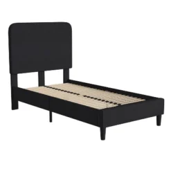 Platform Bed With Headboard And Fabric Upholstered Frame 14 Wooden Slats - Merrick Lane -Nexera Furniture Store GUEST 4e91869c 66ee 428f 821d e6e4fe9bbdcc