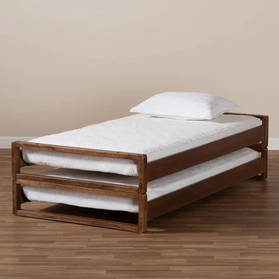 King Klara Wood Expandable Bed Frame Walnut - Baxton Studio 10 King Klara Wood Expandable Bed Frame Walnut - Baxton Studio - Image 8