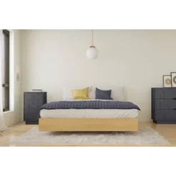 2pc Cameo Bedroom Set Natural Maple/Charcoal - Nexera -Nexera Furniture Store GUEST 5435ff65 078b 41c9 92a4 999d9791838f