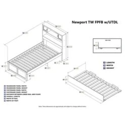 Newport Bed With Twin Urban Trundle Bed Flat Panel Footboard - AFI -Nexera Furniture Store GUEST 54f496f2 01d5 4ac9 a49b bf5c688245c3