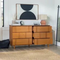 Modern Vertical Accent Solid Wood 6 Drawer Double Dresser - Saracina Home 28 Modern Vertical Accent Solid Wood 6 Drawer Double Dresser - Saracina Home -Nexera Furniture Store GUEST 55942971 4f2d 4d9e 9525 52dd583c4fd1