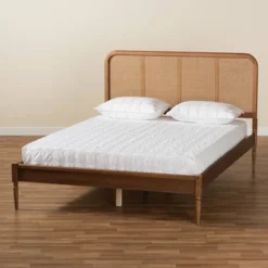 Queen Elston Wood And Synthetic Rattan Platform Bed - Baxton Studio 20 Queen Elston Wood And Synthetic Rattan Platform Bed - Baxton Studio -Nexera Furniture Store GUEST 55c21825 1241 40bc a7a5 c801031c113e