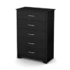 South Shore Chest White Pine: 5-Drawer Storage, Modern Farmhouse Style, Metal Handles, Laminate Surface -Nexera Furniture Store GUEST 55d3a764 389a 46a4 91f8 9c8a0e0dfc41