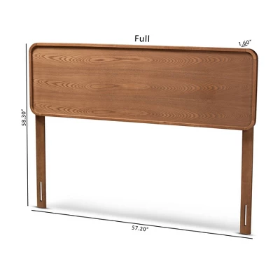 Mailene Walnut Finished Wood Headboard - Baxton Studio 4 Mailene Walnut Finished Wood Headboard - Baxton Studio - Image 2