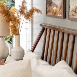 Boho Solid Wood Spindle Platform Bed - Saracina Home -Nexera Furniture Store GUEST 56d06391 618a 4987 81f4 c67d43671300