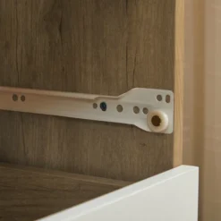 Modern 6 Drawer Dresser With Solid Wood Legs And Handles, White + Oak - ModernLuxe -Nexera Furniture Store GUEST 56ed5c25 4d26 4f35 b392 5fc5194ad347