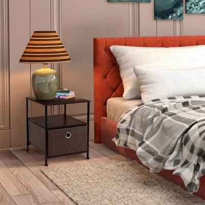 Sorbus Drawer Nightstand Shelf For Bedroom Home Brown 3 Sorbus Drawer Nightstand Shelf For Bedroom Home Brown