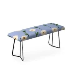 Reves Et Histoires Cute Little Flowers Bench Blue - Deny Designs