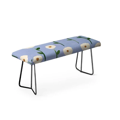 Reves Et Histoires Cute Little Flowers Bench Blue - Deny Designs 3 Reves Et Histoires Cute Little Flowers Bench Blue - Deny Designs