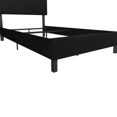 Twin Janford Upholstered Bed Black Faux Leather - Room & Joy 4 Twin Janford Upholstered Bed Black Faux Leather - Room & Joy - Image 2
