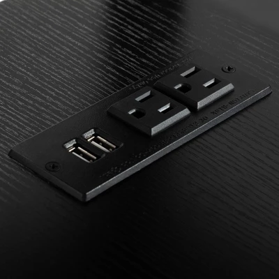 Resenkos End Table With Charging Station, Narrow Sofa Side Table, Wooden Nightstand, Bedroom Living Room Furniture, Black, Small Night Stands 9 Resenkos End Table With Charging Station, Narrow Sofa Side Table, Wooden Nightstand, Bedroom Living Room Furniture, Black, Small Night Stands - Image 7