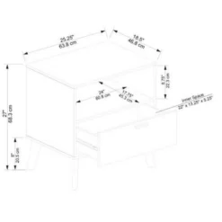 Reid 1 Drawer Nightstand Walnut - Linon -Nexera Furniture Store GUEST 5f19cb72 51df 485f a619 1d6f3cb5b5ae