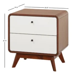 Cassie Mid-Century Modern Nightstand Walnut/White - Buylateral 9 Cassie Mid-Century Modern Nightstand Walnut/White - Buylateral -Nexera Furniture Store GUEST 611ded2f 0f72 4488 8901 d54ee414d860