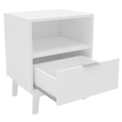 Polifurniture 3pc Full Victoria Bedroom Set With Single Nightstand White: Engineered Wood, Modern Storage Design, Melamine Finish -Nexera Furniture Store GUEST 6259725b 3087 4807 a6ea b045c6857456