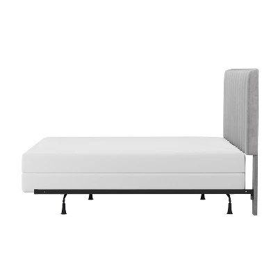 King Crestone Upholstered Headboard With Frame Gray - Hillsdale Furniture 9 King Crestone Upholstered Headboard With Frame Gray - Hillsdale Furniture - Image 7