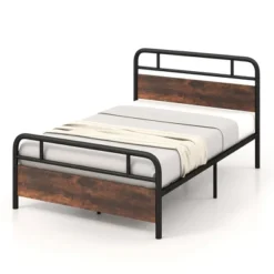 Costway Metal Platform Bed Frame Industrial Headboard Mattress Foundation -Nexera Furniture Store GUEST 638f7505 6224 4fec bab4 6c2a7b6e522c