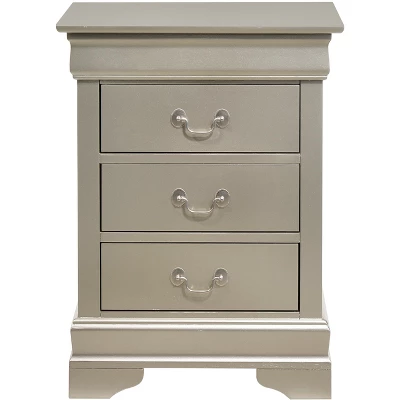 Passion Furniture Louis Philippe 3-Drawer Nightstand (29 In. H X 16 In. W X 21 In. D) 17 Passion Furniture Louis Philippe 3-Drawer Nightstand (29 In. H X 16 In. W X 21 In. D) - Image 15