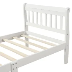 Twin Size Wood Platform Bed With Headboard, Footboard And Wooden Slat Support-ModernLuxe -Nexera Furniture Store GUEST 64c3d1c0 4c75 461d 97e4 570594d46578
