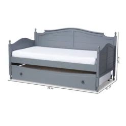 Twin Mara Wood Daybed With Trundle - Baxton Studio -Nexera Furniture Store GUEST 6533b67f b53d 4d82 821c bf116be14e25