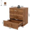 Tribesigns Nightstand With 3 Drawers, Mid-Century Modern Night Stand With Storage For Bedroom, End Table With Solid Handles, Walnut Brown -Nexera Furniture Store GUEST 68448ee1 76e5 4132 99b3 448a821eedf6