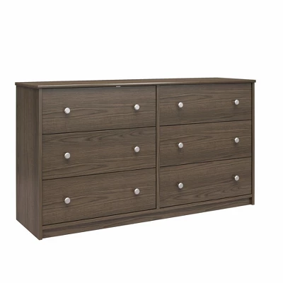 RealRooms Ellison 6 Drawer Wide Dresser, Medium Brown 5 RealRooms Ellison 6 Drawer Wide Dresser, Medium Brown - Image 3